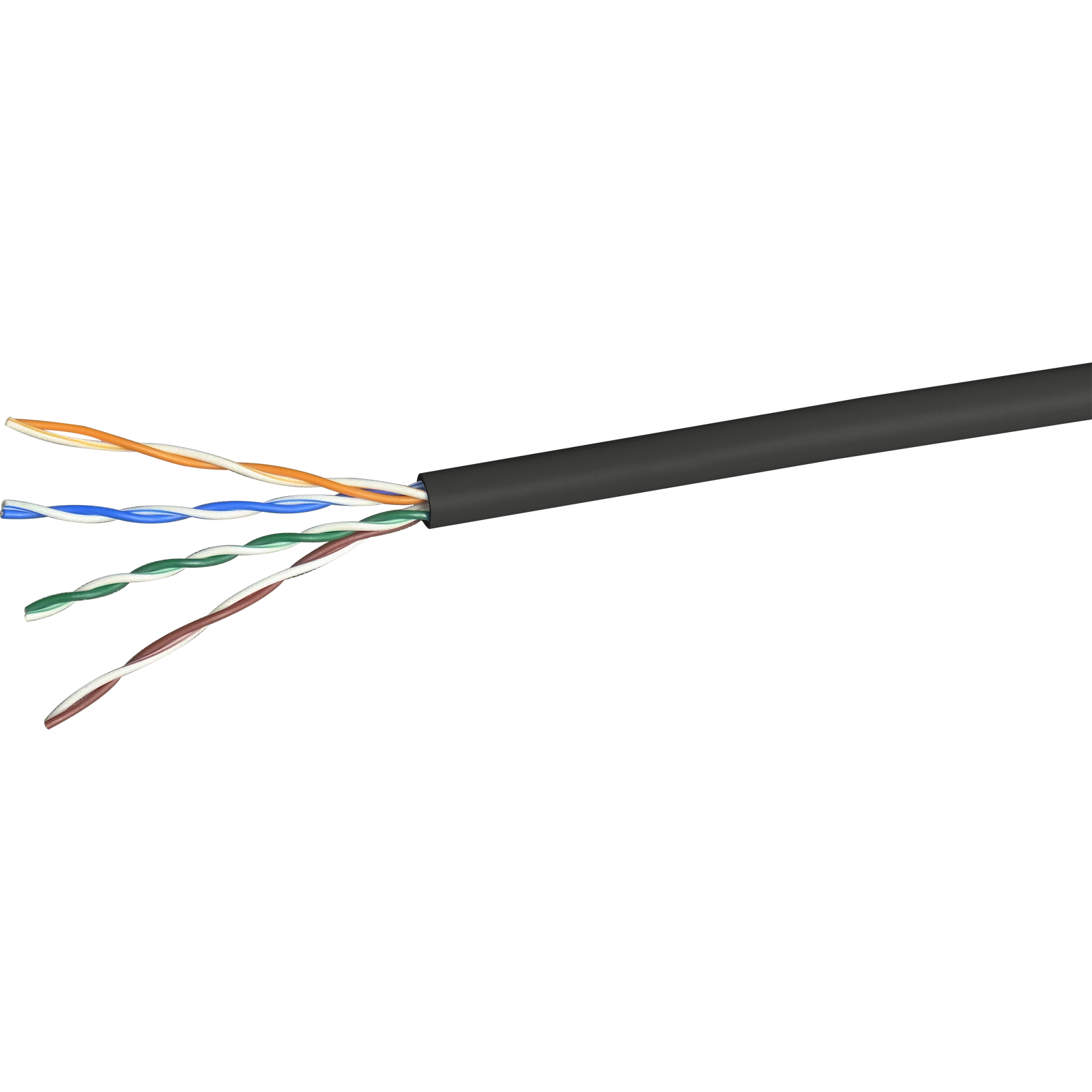 日本製線】ギガビット伝送対応 Cat.5e U／UTP ケーブル 屋内用300m（黒